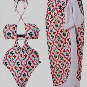 Bathing Suit and Matching Sarong